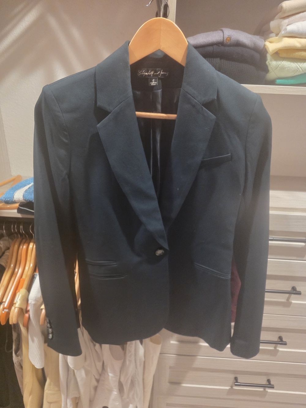 Elizabeth and James Emerald Green Single-Button Tailored Blazer